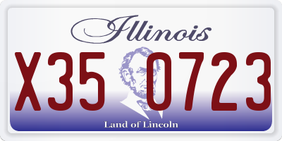 IL license plate X350723