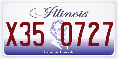 IL license plate X350727