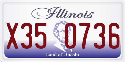 IL license plate X350736