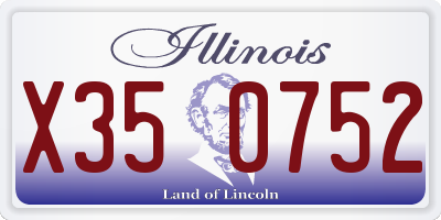 IL license plate X350752