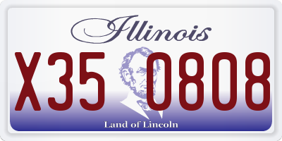 IL license plate X350808