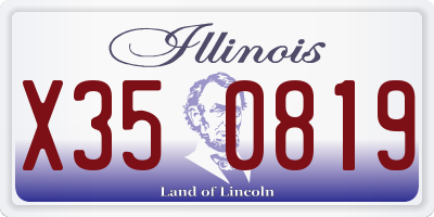 IL license plate X350819