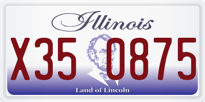 IL license plate X350875