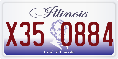 IL license plate X350884