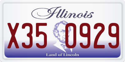 IL license plate X350929