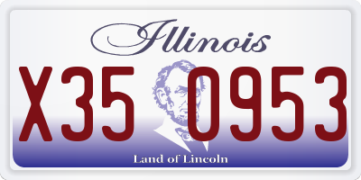 IL license plate X350953