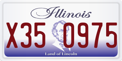 IL license plate X350975