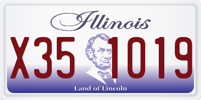 IL license plate X351019