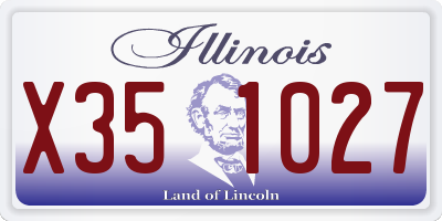 IL license plate X351027