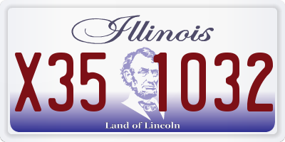 IL license plate X351032