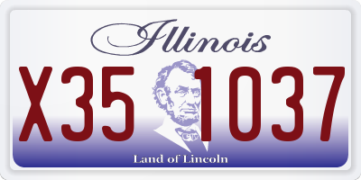 IL license plate X351037