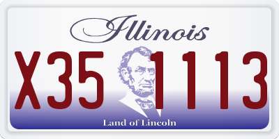 IL license plate X351113