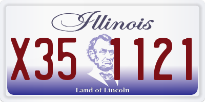 IL license plate X351121