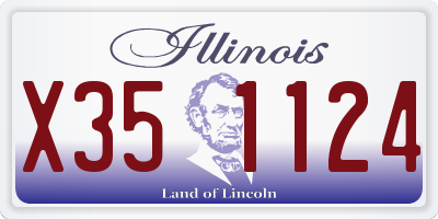 IL license plate X351124