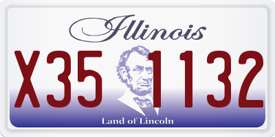 IL license plate X351132