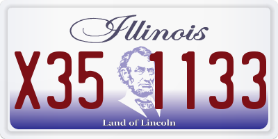 IL license plate X351133