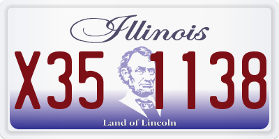 IL license plate X351138