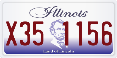 IL license plate X351156