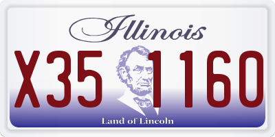 IL license plate X351160