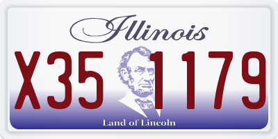 IL license plate X351179