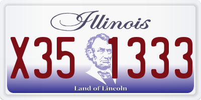 IL license plate X351333