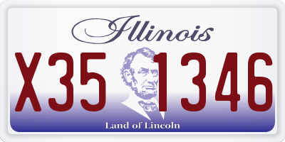 IL license plate X351346
