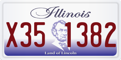 IL license plate X351382