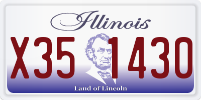 IL license plate X351430