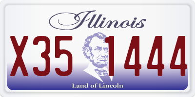 IL license plate X351444