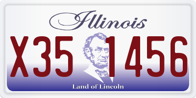 IL license plate X351456