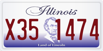 IL license plate X351474