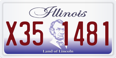 IL license plate X351481