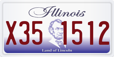 IL license plate X351512