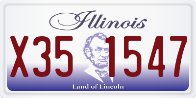 IL license plate X351547