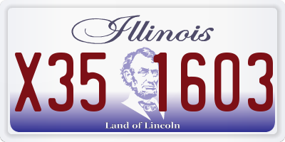 IL license plate X351603