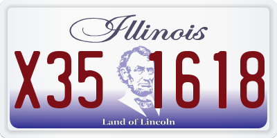 IL license plate X351618