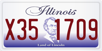 IL license plate X351709