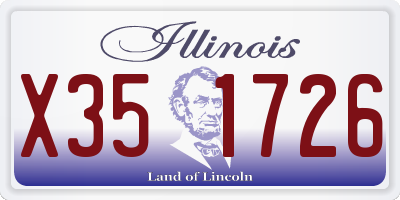 IL license plate X351726