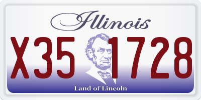 IL license plate X351728