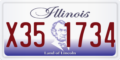 IL license plate X351734