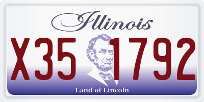IL license plate X351792