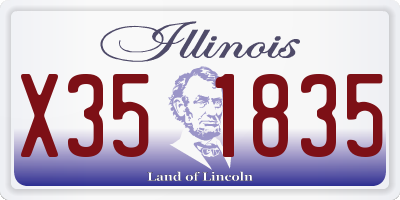 IL license plate X351835