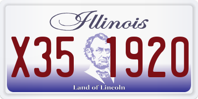 IL license plate X351920