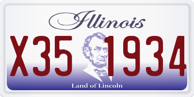 IL license plate X351934