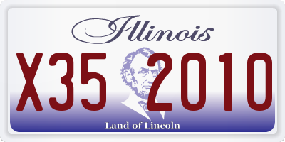 IL license plate X352010