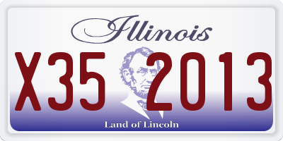 IL license plate X352013