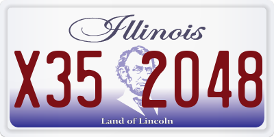 IL license plate X352048