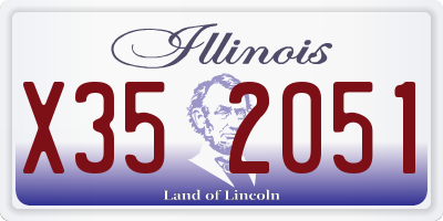 IL license plate X352051