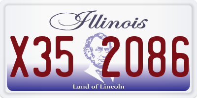 IL license plate X352086