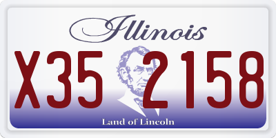 IL license plate X352158